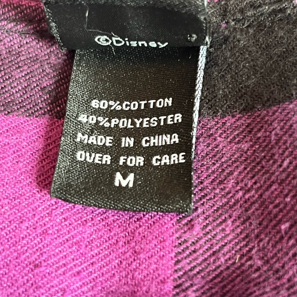 Disney Alice In Wonderland Plaid Graphic Flannel Size Medium - Picture 6 of 9